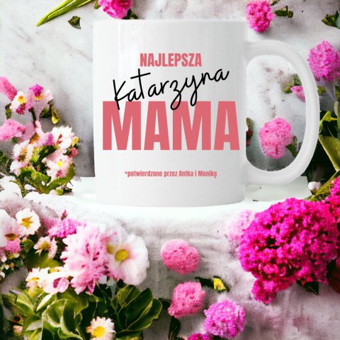 Najlepsza mama z imieniem i potwierdzeniem przez dzieci - KUBEK PERSONALIZOWANY Najlepsza mama z imieniem i potwierdzeniem przez dzieci - KUBEK PERSONALIZOWANY