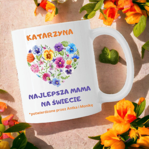 Najlepsza mama na świecie z imieniem i potwierdzeniem przez dzieci - PERSONALIZOWANY KUBEK Najlepsza mama na świecie z imieniem i potwierdzeniem przez dzieci - PERSONALIZOWANY KUBEK