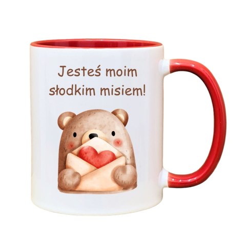 KUBEK CZERWONE UCHO - jesteś moim słodkim misiem KUBEK CZERWONE UCHO - jesteś moim słodkim misiem