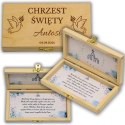 PAMIĄTKA CHRZTU ŚWIĘTEGO PUDEŁKO NA PIENIĄDZE 20X10,5X3,5cm Z ZAMKIEM PAMIĄTKA CHRZTU ŚWIĘTEGO PUDEŁKO NA PIENIĄDZE 20X10,5X3,5cm Z ZAMKIEM