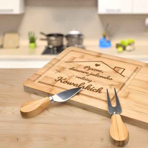 DESKA DO SERÓW Z GRAWEREM - PREZENT DLA RODZINY