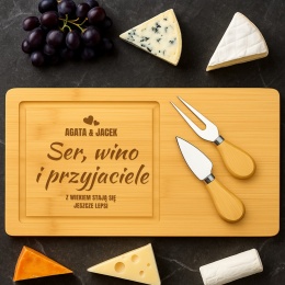 DESKA DO SERÓW Z PERSONALIZACJĄ - PREZENT DLA DWOJGA / PRZYJACIÓŁ