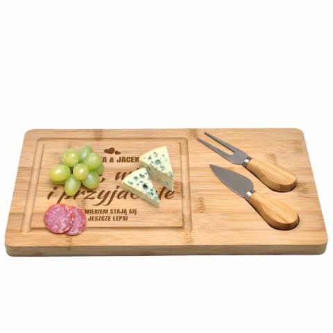 DESKA DO SERÓW Z PERSONALIZACJĄ - PREZENT DLA DWOJGA / PRZYJACIÓŁ