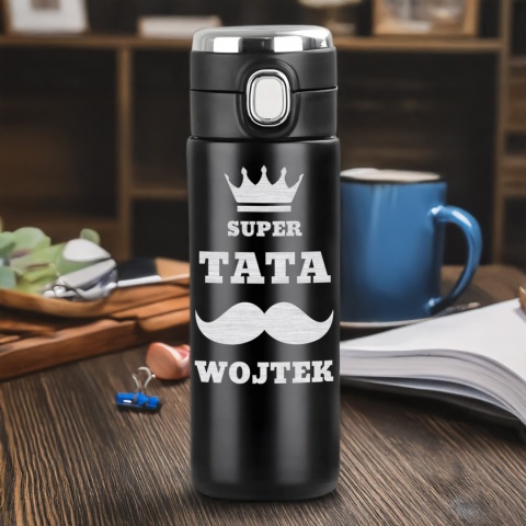 GRAWEROWANY KUBEK TERMICZNY prezent dla taty