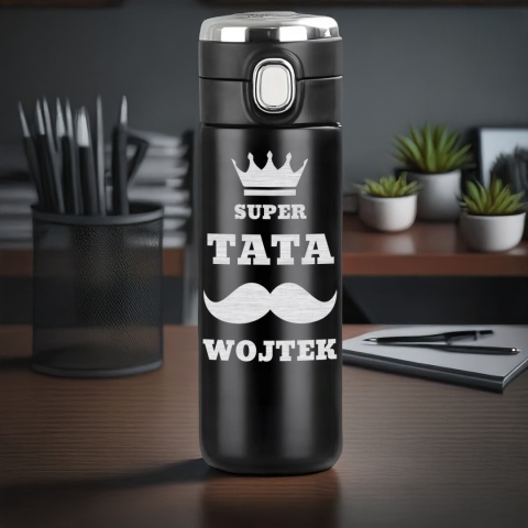 GRAWEROWANY KUBEK TERMICZNY prezent dla taty