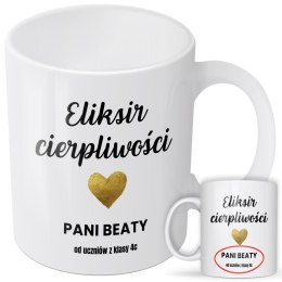KUBEK PERSONALIZOWANY DLA NAUCZYCIELA - ELIKSIR CIERPLIWOŚCI