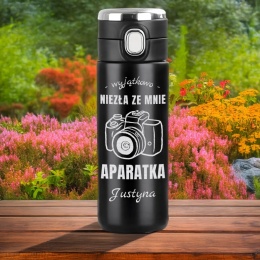 KUBEK TERMICZNY LED Z GRAWEREM prezent dla fotografa fotografki