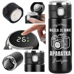 KUBEK TERMICZNY LED Z GRAWEREM prezent dla fotografa fotografki