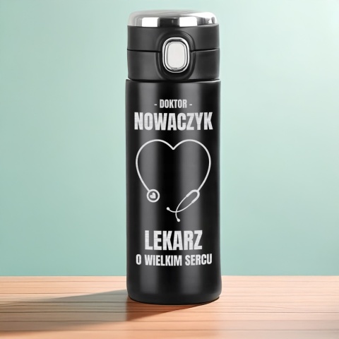 KUBEK TERMICZNY LED Z GRAWEREM prezent dla lekarza doktora