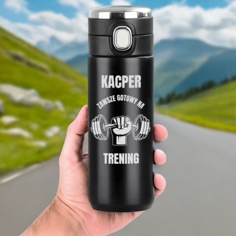 Kubek termiczny LED z grawerem - prezent dla sportowca/siłacza