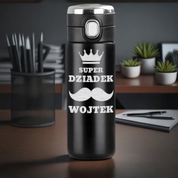 KUBEK TERMICZNY Z GRAWEREM prezent dla dziadka na święta