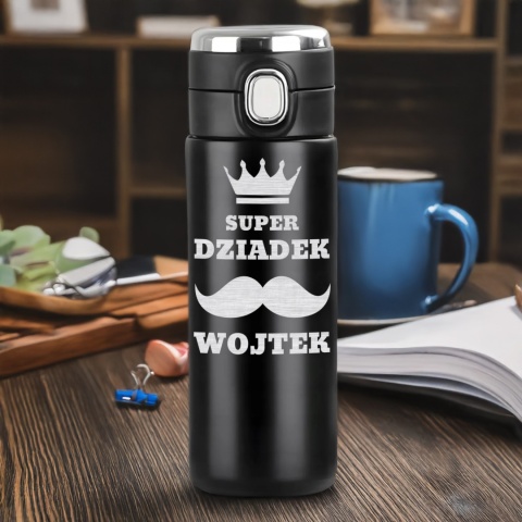 KUBEK TERMICZNY Z GRAWEREM prezent dla dziadka na święta