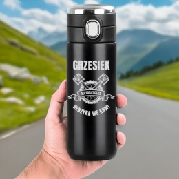 KUBEK TERMICZNY Z GRAWEREM prezent dla motocyklisty