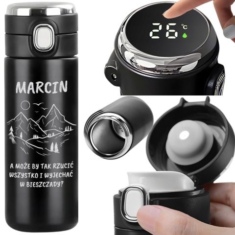 KUBEK TERMICZNY Z GRAWEREM prezent dla podróżnika