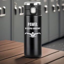 KUBEK TERMICZNY Z GRAWEREM prezent dla sportowca pływaka