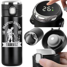 KUBEK TERMICZNY Z GRAWEREM prezent dla strażaka na urodziny