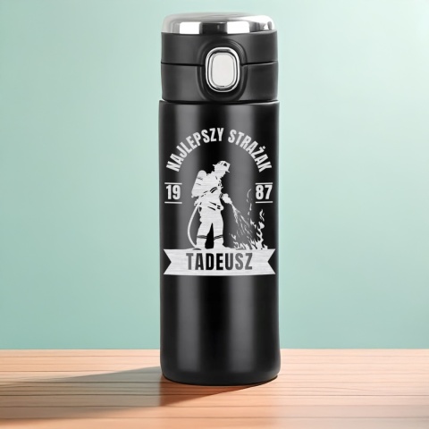 KUBEK TERMICZNY Z GRAWEREM prezent dla strażaka na urodziny