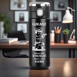 KUBEK TERMICZNY Z GRAWEREM śmieszny prezent dla policjanta