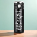 KUBEK TERMICZNY Z GRAWEREM śmieszny prezent dla policjanta