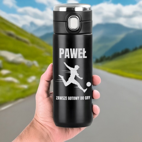 KUBEK TERMICZNY Z PERSONALIZACJĄ prezent dla sportowca piłkarza
