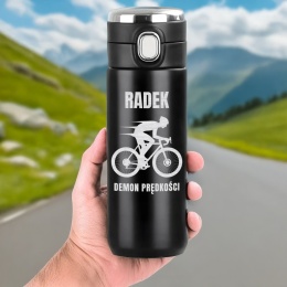 KUBEK TERMICZNY Z WYŚWIETLACZEM prezent dla sportowca rowerzysty