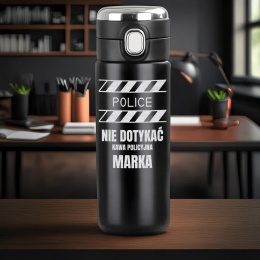Kubek termiczny dla policjanta - prezent na święta i urodziny