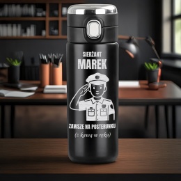Kubek termiczny z grawerem - prezent dla policjanta z humorem