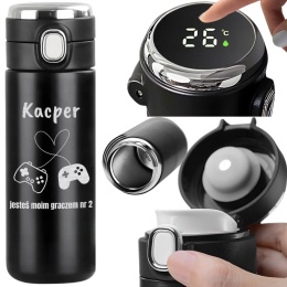 PREZENT DLA GRACZA CHŁOPAKA DZIEWCZYNY kubek termiczny z grawerem