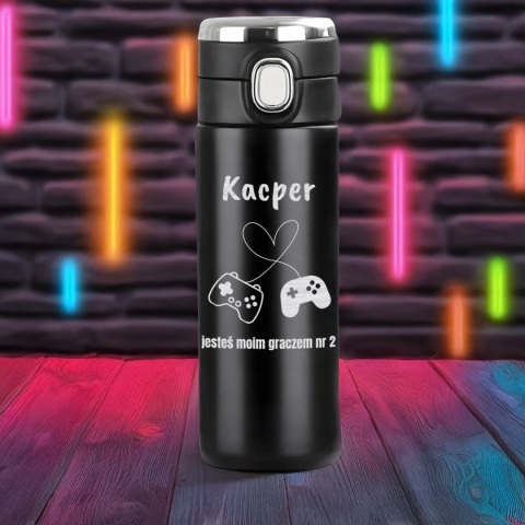 PREZENT DLA GRACZA CHŁOPAKA DZIEWCZYNY kubek termiczny z grawerem