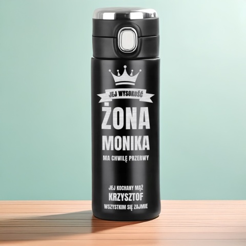 PREZENT DLA ŻONY kubek termiczny z grawerem