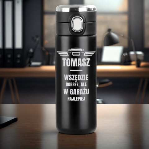 Prezent dla mechanika samochodowego - kubek termiczny z grawerem