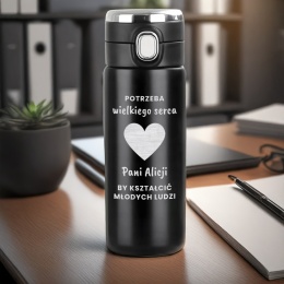TERMOS KUBEK TERMICZNY LED Z GRAWEREM prezent dla nauczyciela
