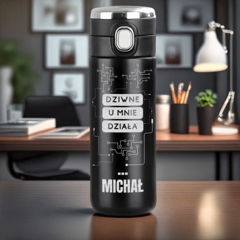TERMOS KUBEK TERMICZNY LED Z GRAWEREM prezent dla programisty