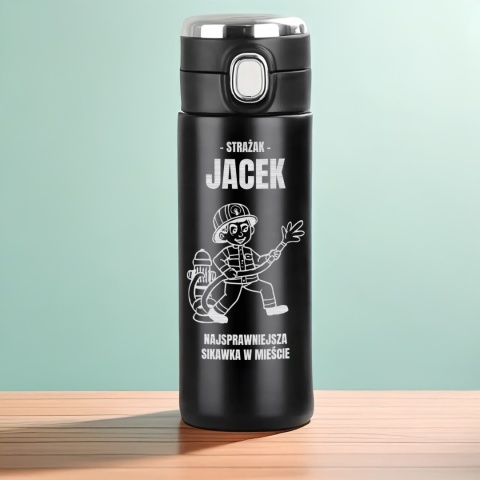 TERMOS KUBEK TERMICZNY Z PERSONALIZACJĄ prezent dla strażaka