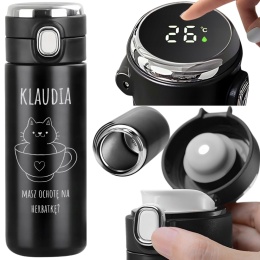 TERMOS KUBEK TERMICZNY prezent dla kociary