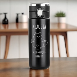 TERMOS KUBEK TERMICZNY prezent dla kociary