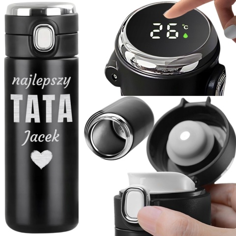 TERMOS LED 420ML Z GRAWEREM DLA TATY