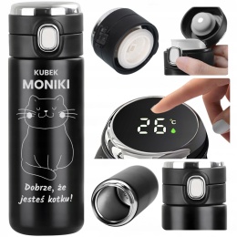 TERMOS LED 420ML Z GRAWEREM prezent dla żony