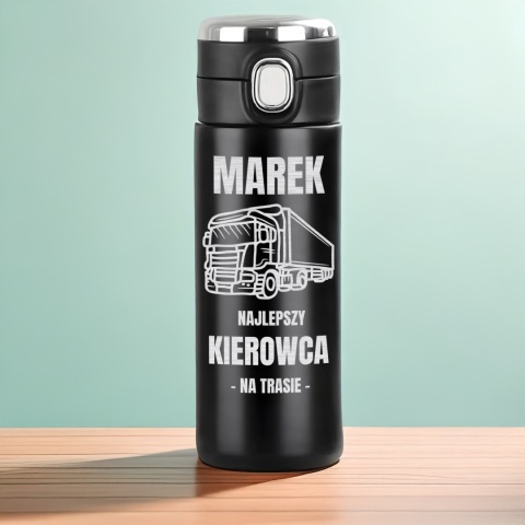 TERMOS Z GRAWEREM „Najlepszy kierowca na trasie" - prezent dla kierowcy tira