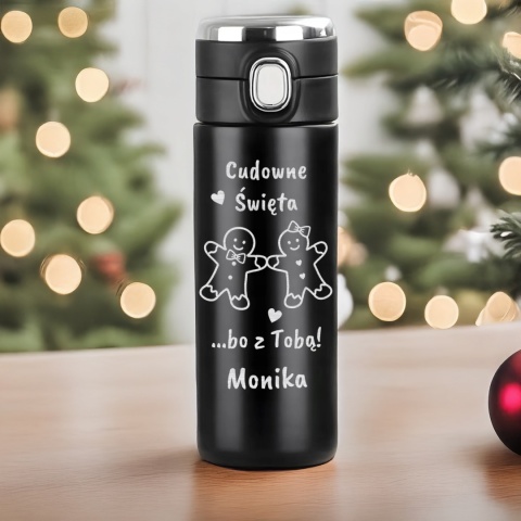 Termos LED z grawerem - prezent na święta dla męża lub żony