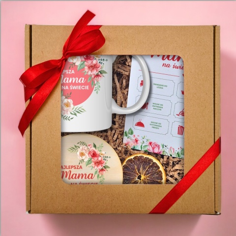 Zestaw dla mamy – kubek, kupony, podstawek upominek dla mamy