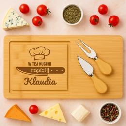 BAMBUSOWA DESKA DO SEROWANIA - IDEALNY PREZENT DLA KUCHARZA