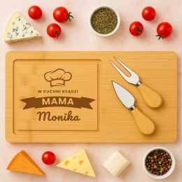 DESKA DO SERÓW Z GRAWEREM - IDEALNY PREZENT DLA MAMY