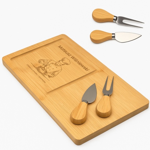 DESKA DO SERÓW Z GRAWEREM - PRAKTYCZNY PREZENT DLA KUCHARZA