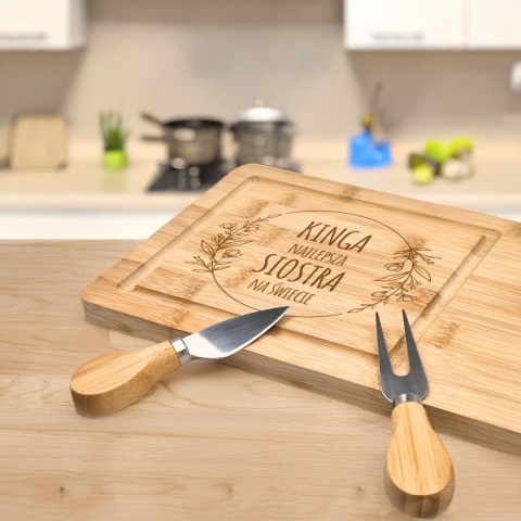 DESKA DO SERÓW Z GRAWEREM - WYJĄTKOWY PREZENT DLA NAJLEPSZEJ SIOSTRY