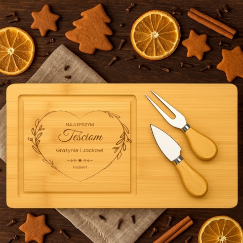 DESKA DO SERÓW Z GRAWEREM - WYJĄTKOWY PREZENT DLA TEŚCIÓW