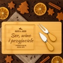 DESKA DO SERÓW Z PERSONALIZACJĄ - PREZENT DLA DWOJGA / PRZYJACIÓŁ