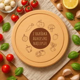 Drewniana deska bukowa z grawerem - prezent dla ogrodniczki