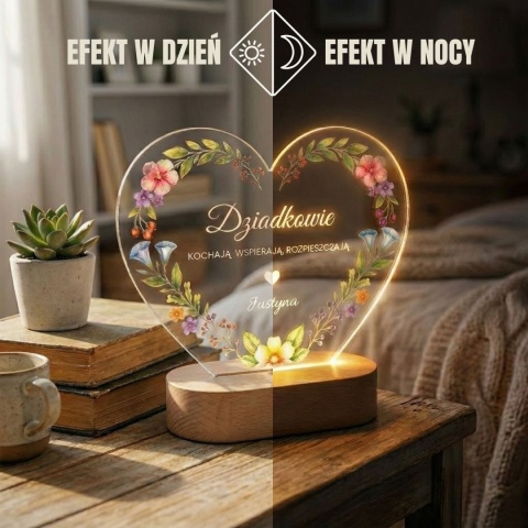 LAMPKA PLEXI Z NADRUKIEM DLA BABCI I DZIADKA