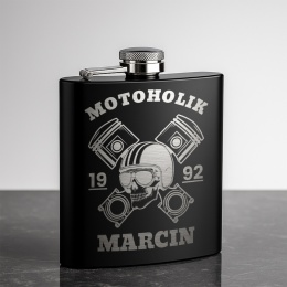 Piersiówka z grawerem dla motocyklisty prezent na urodziny i święta